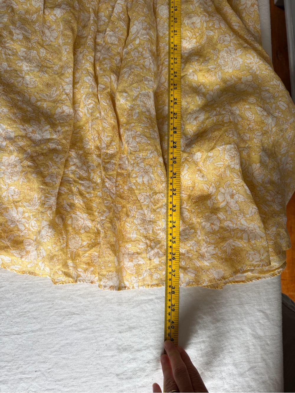 Women’s J Crew Swingy Lined V neck Mini Dress Yellow Floral Hidden Zip Size XL - Picture 12 of 12